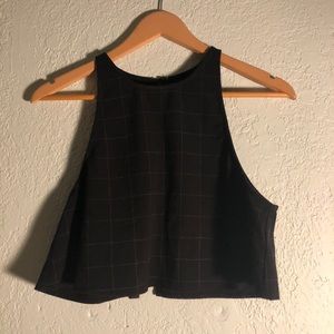 American Apparel Black Crop Top